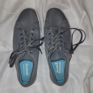 Reebok Charcoal Lace-Up Sneakers